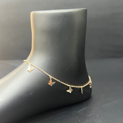 Ladies Anklet Butterfly Charms
