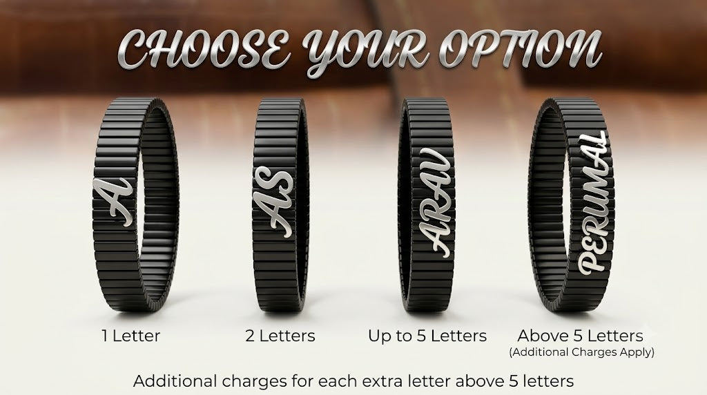 Silver Customised Name Bracelet 925 ( Free Size)